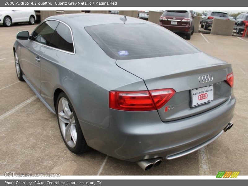 Quartz Grey Metallic / Magma Red 2008 Audi S5 4.2 quattro
