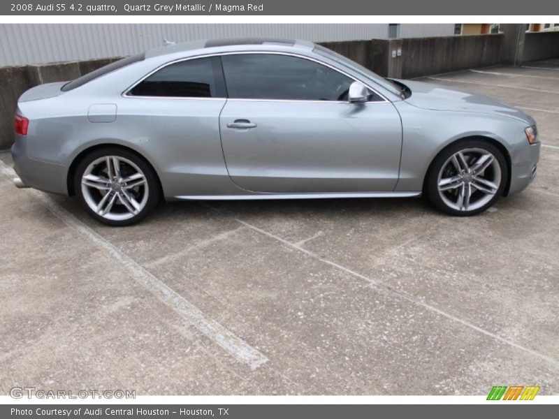 Quartz Grey Metallic / Magma Red 2008 Audi S5 4.2 quattro