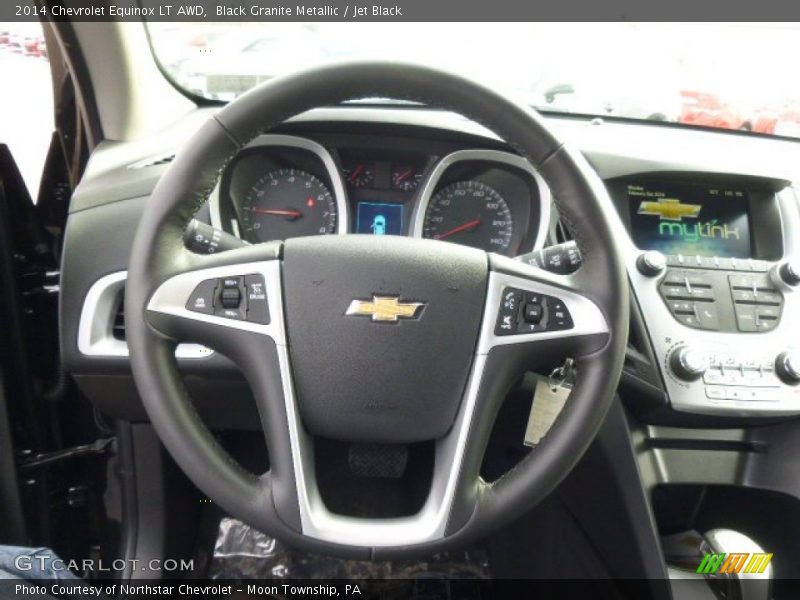 Black Granite Metallic / Jet Black 2014 Chevrolet Equinox LT AWD