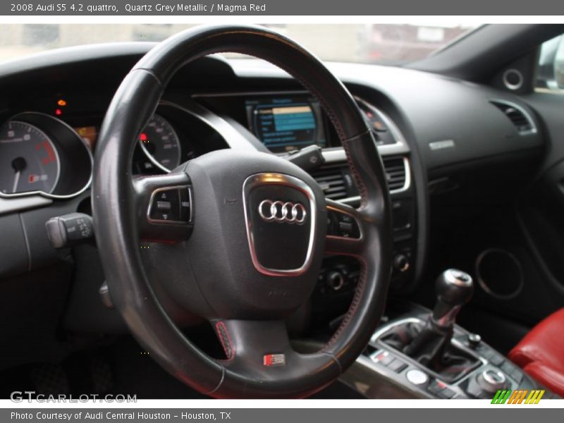 Quartz Grey Metallic / Magma Red 2008 Audi S5 4.2 quattro
