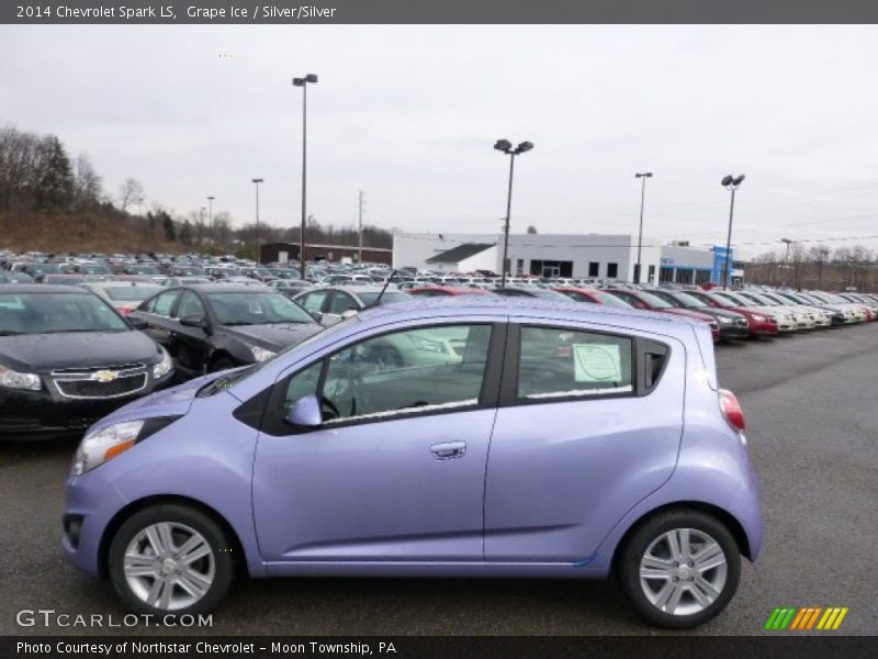 Grape Ice / Silver/Silver 2014 Chevrolet Spark LS