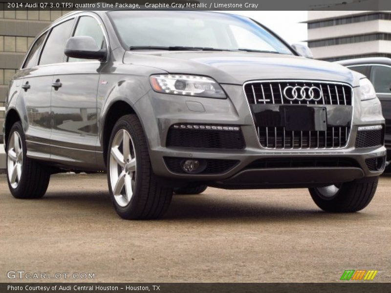 Graphite Gray Metallic / Limestone Gray 2014 Audi Q7 3.0 TFSI quattro S Line Package