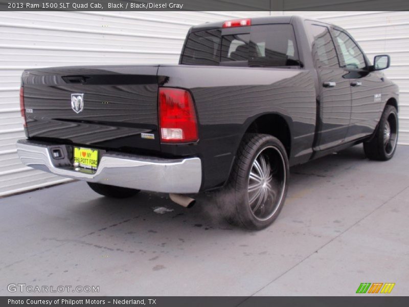 Black / Black/Diesel Gray 2013 Ram 1500 SLT Quad Cab