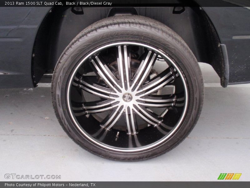 Black / Black/Diesel Gray 2013 Ram 1500 SLT Quad Cab