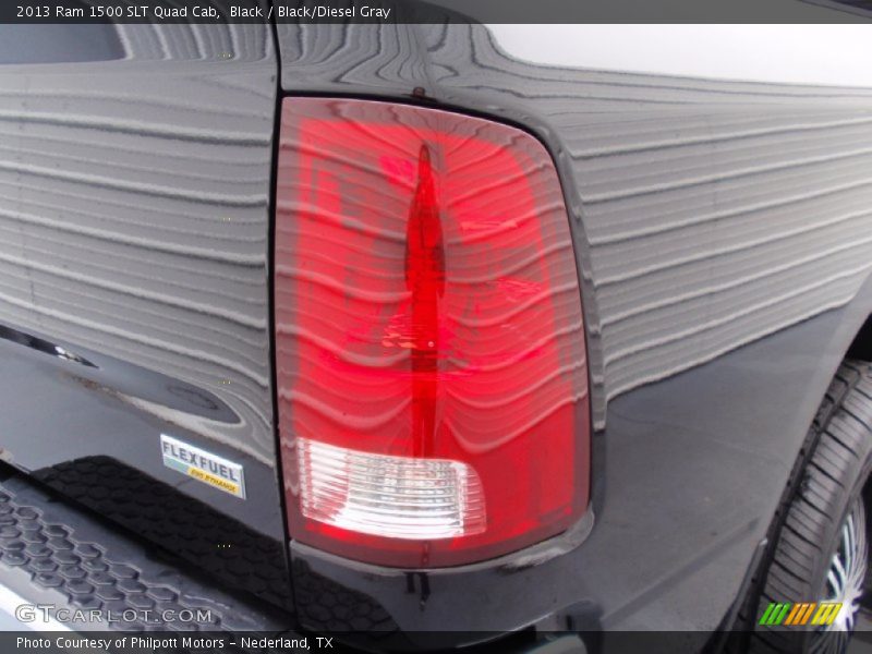 Black / Black/Diesel Gray 2013 Ram 1500 SLT Quad Cab