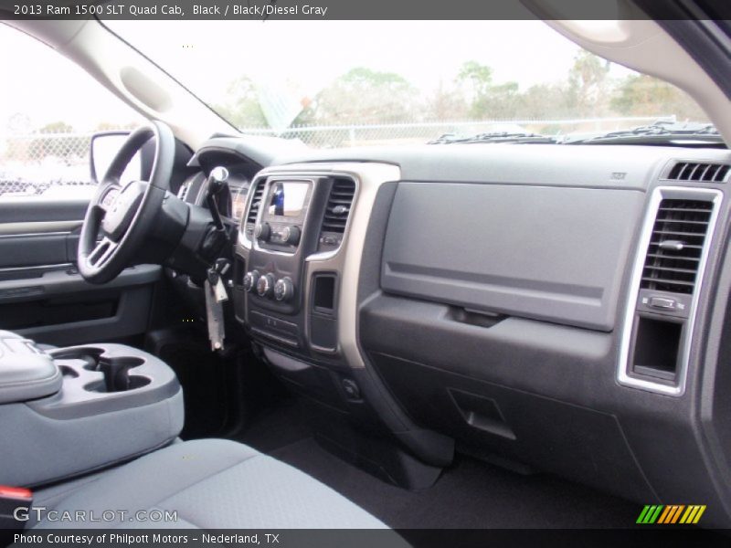 Black / Black/Diesel Gray 2013 Ram 1500 SLT Quad Cab
