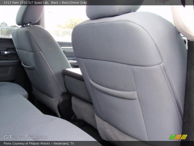 Black / Black/Diesel Gray 2013 Ram 1500 SLT Quad Cab