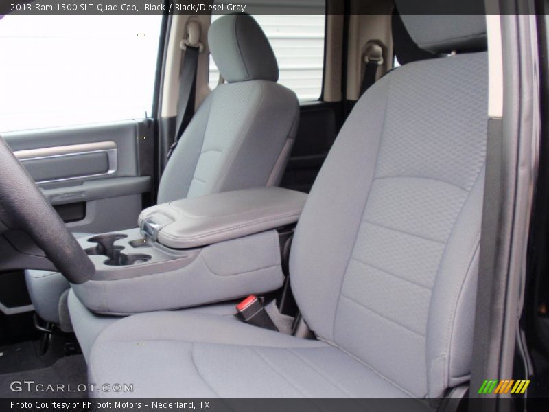 Black / Black/Diesel Gray 2013 Ram 1500 SLT Quad Cab