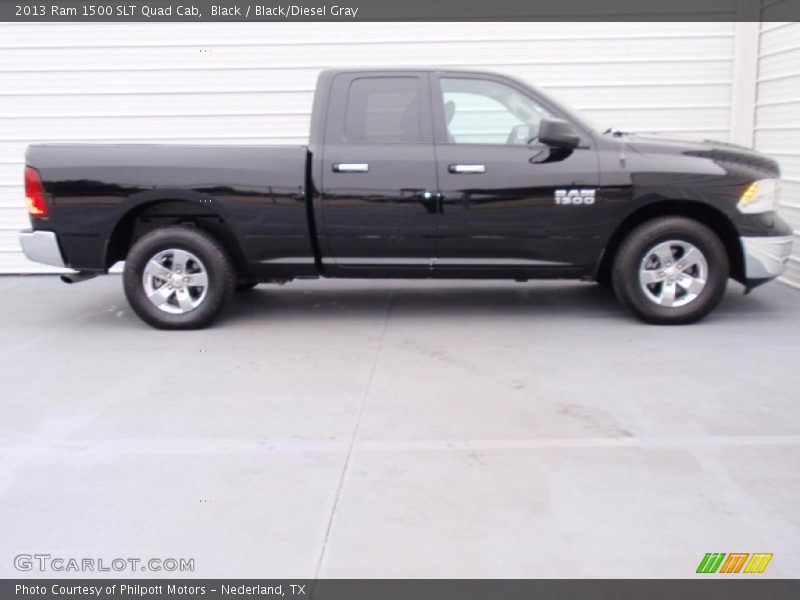 Black / Black/Diesel Gray 2013 Ram 1500 SLT Quad Cab