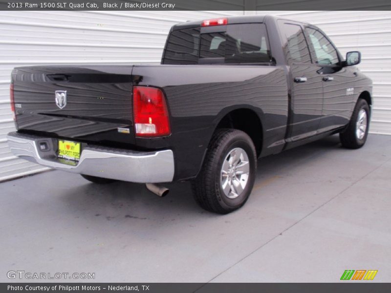 Black / Black/Diesel Gray 2013 Ram 1500 SLT Quad Cab