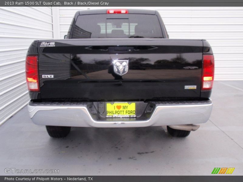 Black / Black/Diesel Gray 2013 Ram 1500 SLT Quad Cab