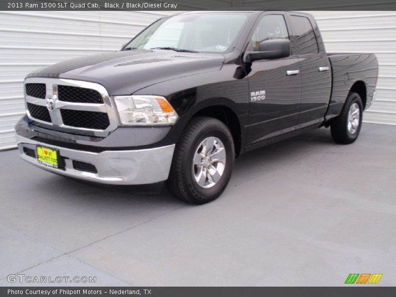 Black / Black/Diesel Gray 2013 Ram 1500 SLT Quad Cab