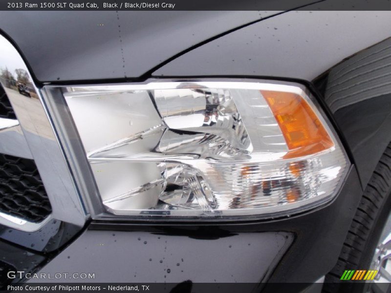 Black / Black/Diesel Gray 2013 Ram 1500 SLT Quad Cab