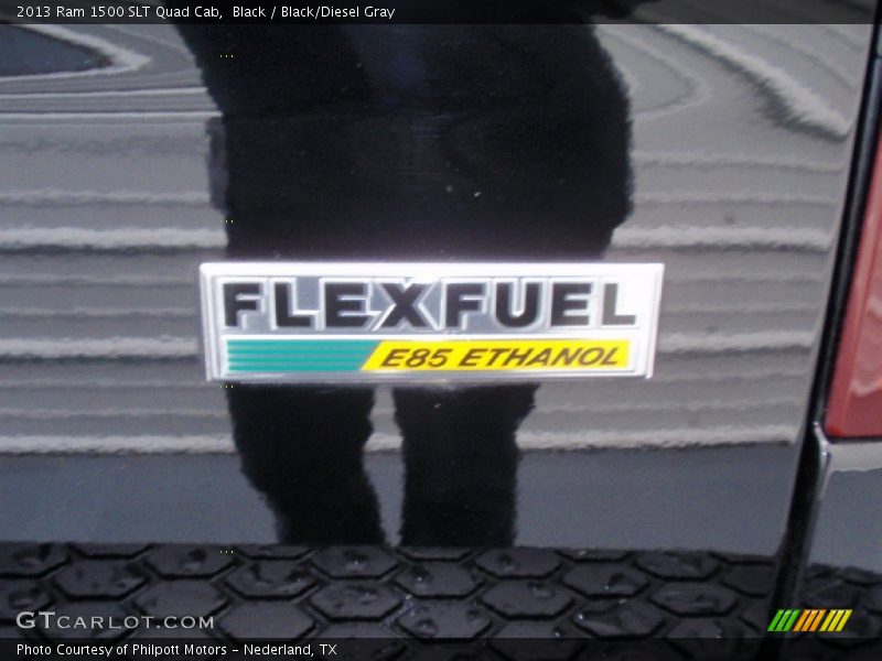Black / Black/Diesel Gray 2013 Ram 1500 SLT Quad Cab