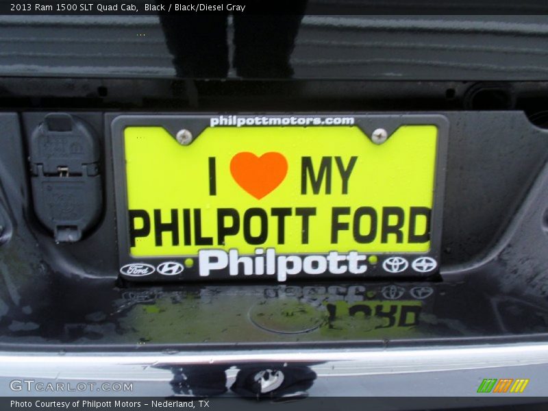 Black / Black/Diesel Gray 2013 Ram 1500 SLT Quad Cab