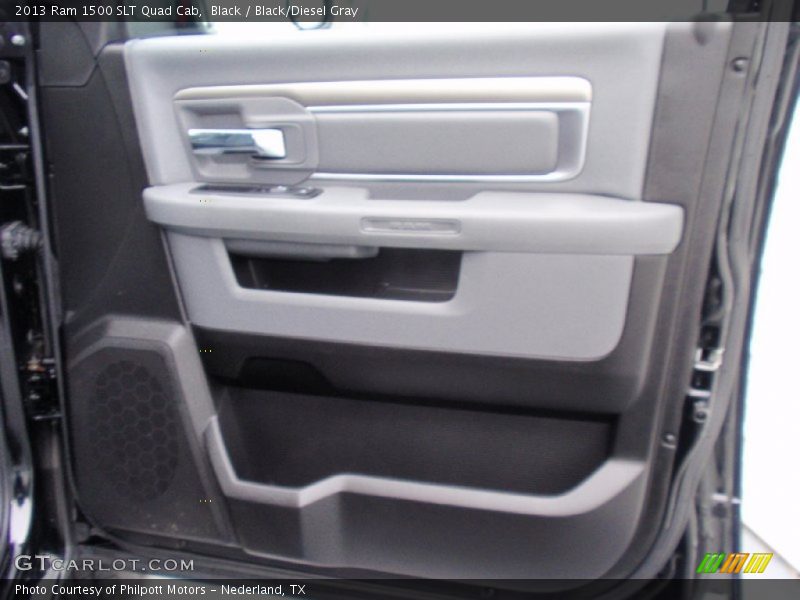 Black / Black/Diesel Gray 2013 Ram 1500 SLT Quad Cab