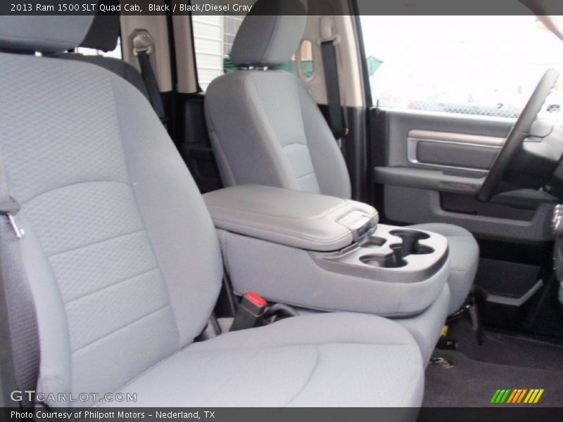 Black / Black/Diesel Gray 2013 Ram 1500 SLT Quad Cab
