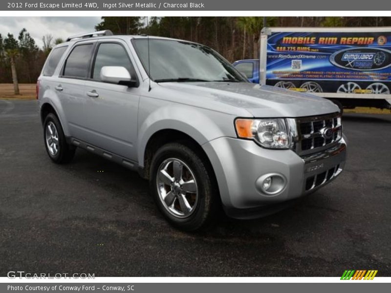 Ingot Silver Metallic / Charcoal Black 2012 Ford Escape Limited 4WD