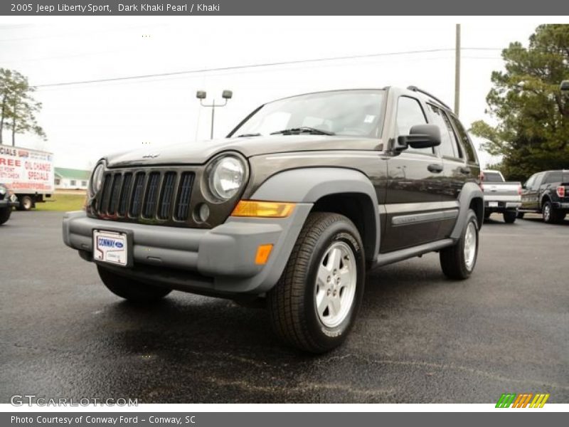 Dark Khaki Pearl / Khaki 2005 Jeep Liberty Sport