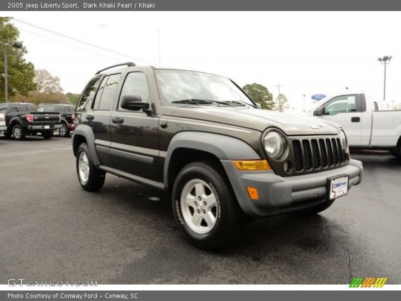 Dark Khaki Pearl / Khaki 2005 Jeep Liberty Sport