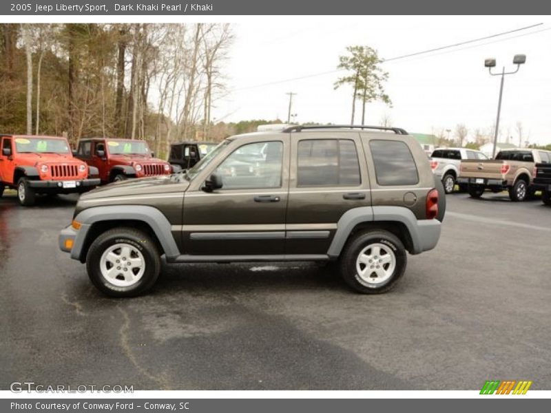 Dark Khaki Pearl / Khaki 2005 Jeep Liberty Sport