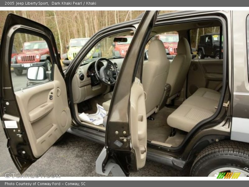 Dark Khaki Pearl / Khaki 2005 Jeep Liberty Sport