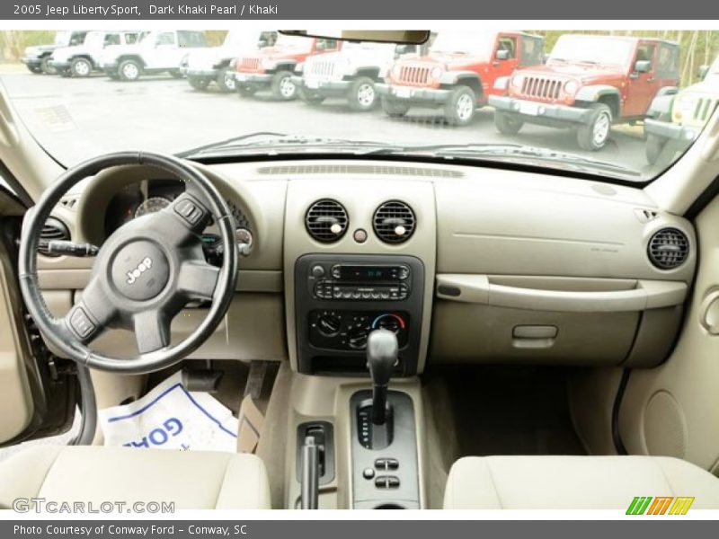 Dark Khaki Pearl / Khaki 2005 Jeep Liberty Sport
