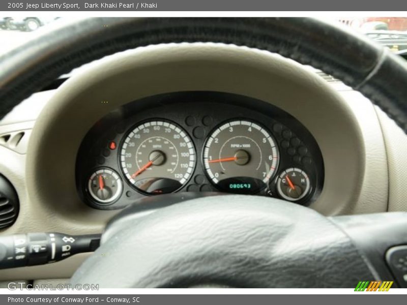 Dark Khaki Pearl / Khaki 2005 Jeep Liberty Sport