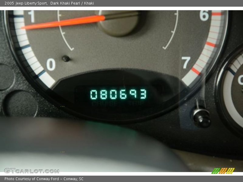 Dark Khaki Pearl / Khaki 2005 Jeep Liberty Sport