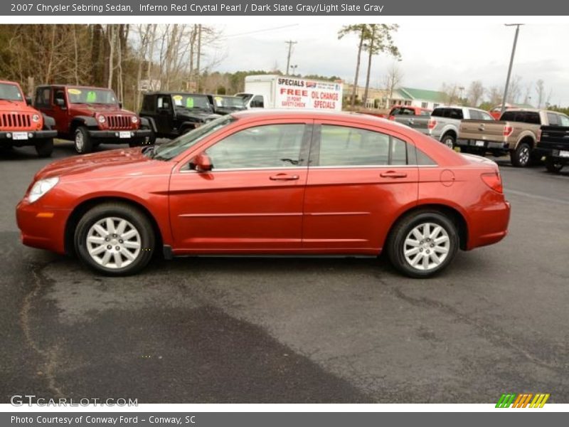 Inferno Red Crystal Pearl / Dark Slate Gray/Light Slate Gray 2007 Chrysler Sebring Sedan