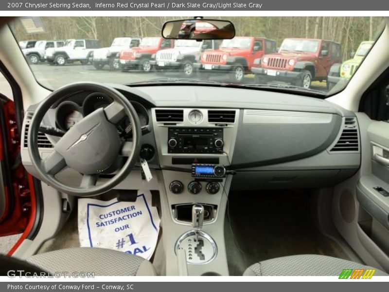 Inferno Red Crystal Pearl / Dark Slate Gray/Light Slate Gray 2007 Chrysler Sebring Sedan