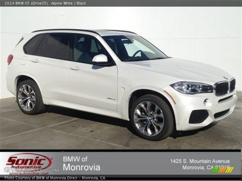 Alpine White / Black 2014 BMW X5 sDrive35i