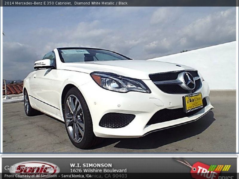 Diamond White Metallic / Black 2014 Mercedes-Benz E 350 Cabriolet
