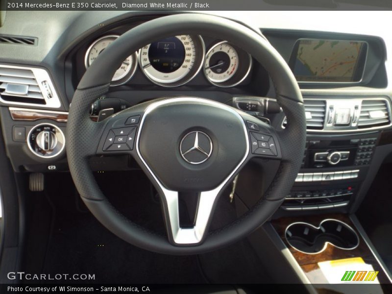 Diamond White Metallic / Black 2014 Mercedes-Benz E 350 Cabriolet