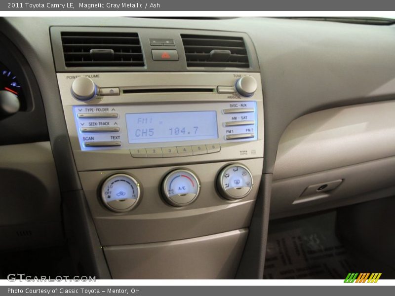 Magnetic Gray Metallic / Ash 2011 Toyota Camry LE
