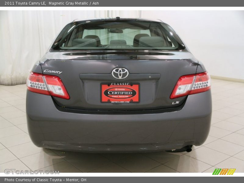 Magnetic Gray Metallic / Ash 2011 Toyota Camry LE