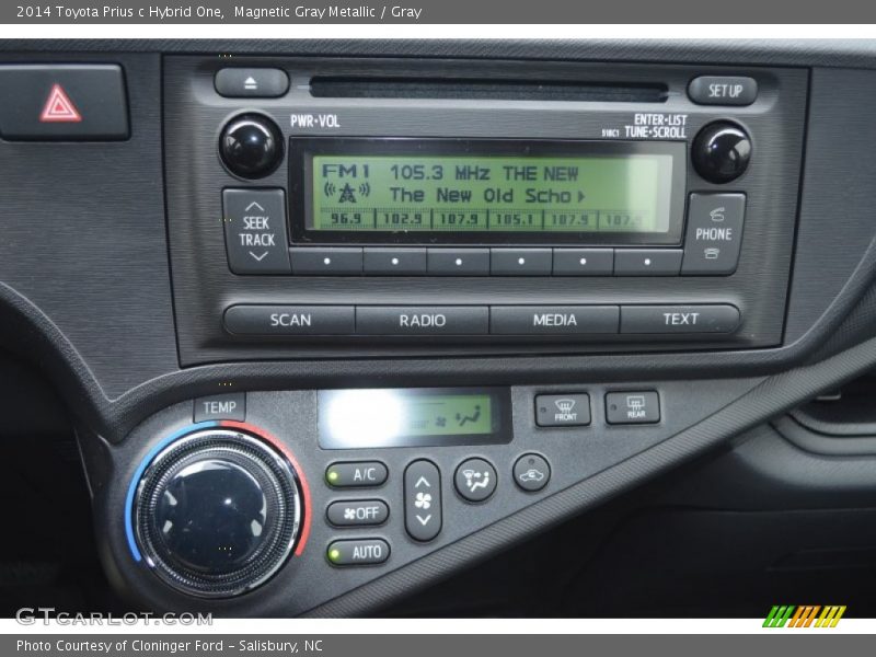 Controls of 2014 Prius c Hybrid One