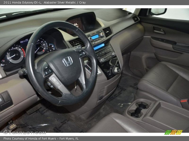 Alabaster Silver Metallic / Gray 2011 Honda Odyssey EX-L
