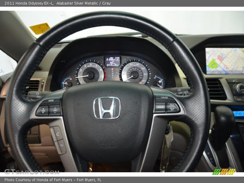 Alabaster Silver Metallic / Gray 2011 Honda Odyssey EX-L