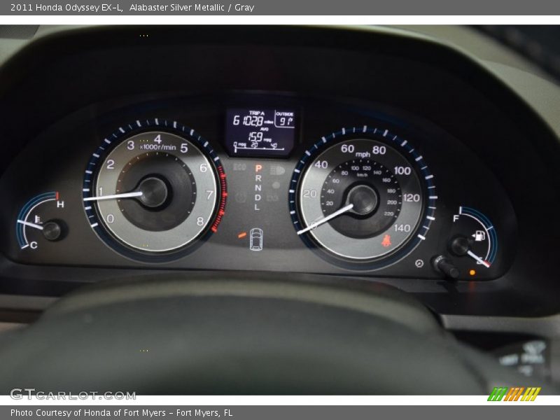 Alabaster Silver Metallic / Gray 2011 Honda Odyssey EX-L