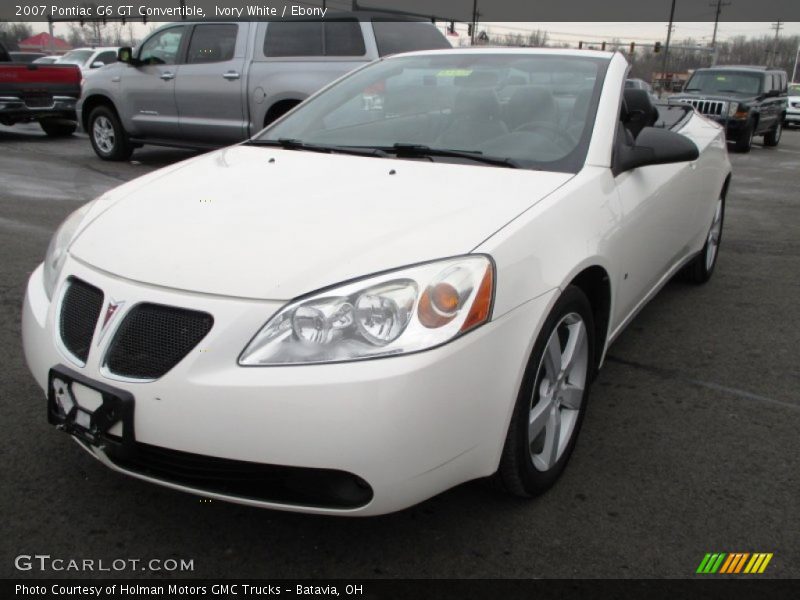 Ivory White / Ebony 2007 Pontiac G6 GT Convertible