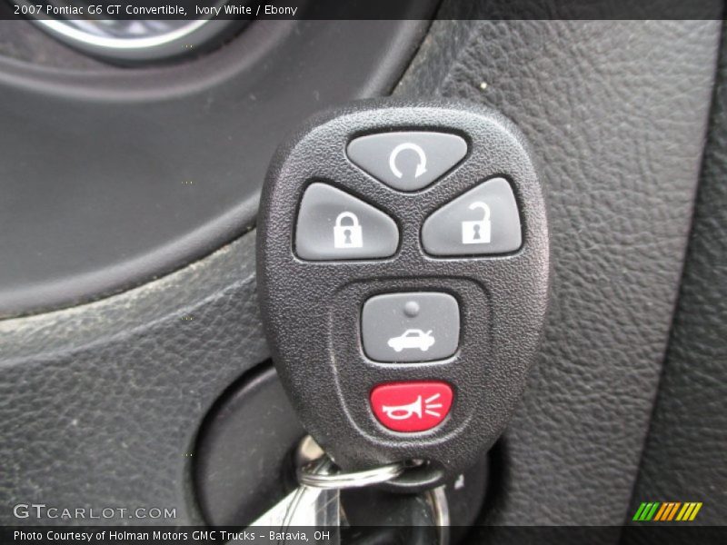 Keys of 2007 G6 GT Convertible