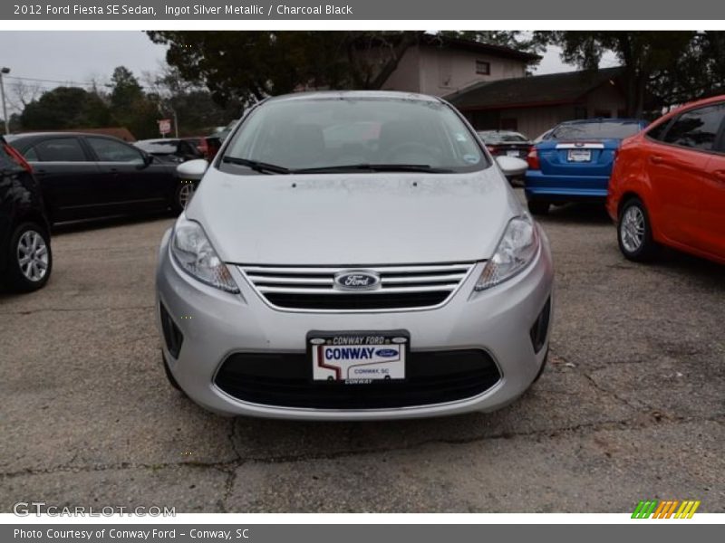 Ingot Silver Metallic / Charcoal Black 2012 Ford Fiesta SE Sedan