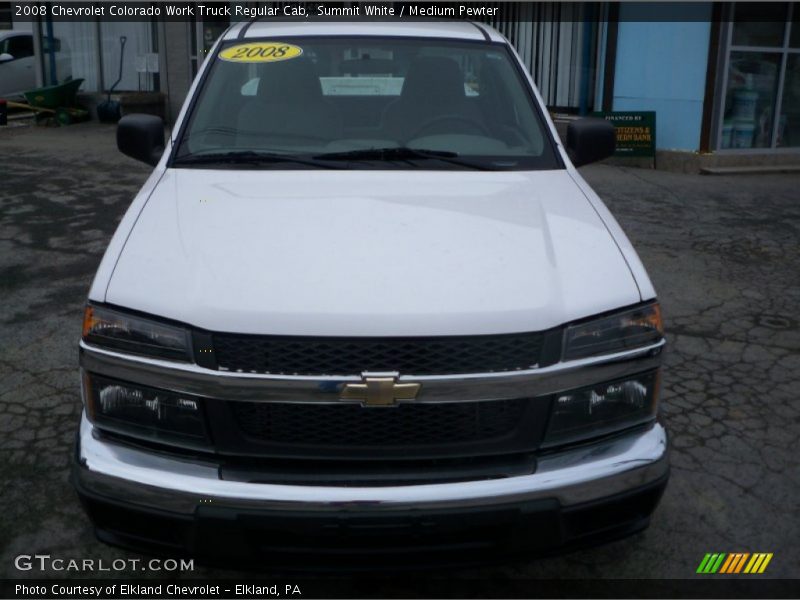 Summit White / Medium Pewter 2008 Chevrolet Colorado Work Truck Regular Cab