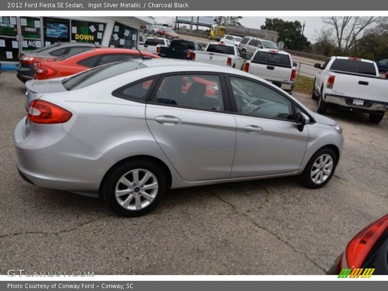 Ingot Silver Metallic / Charcoal Black 2012 Ford Fiesta SE Sedan