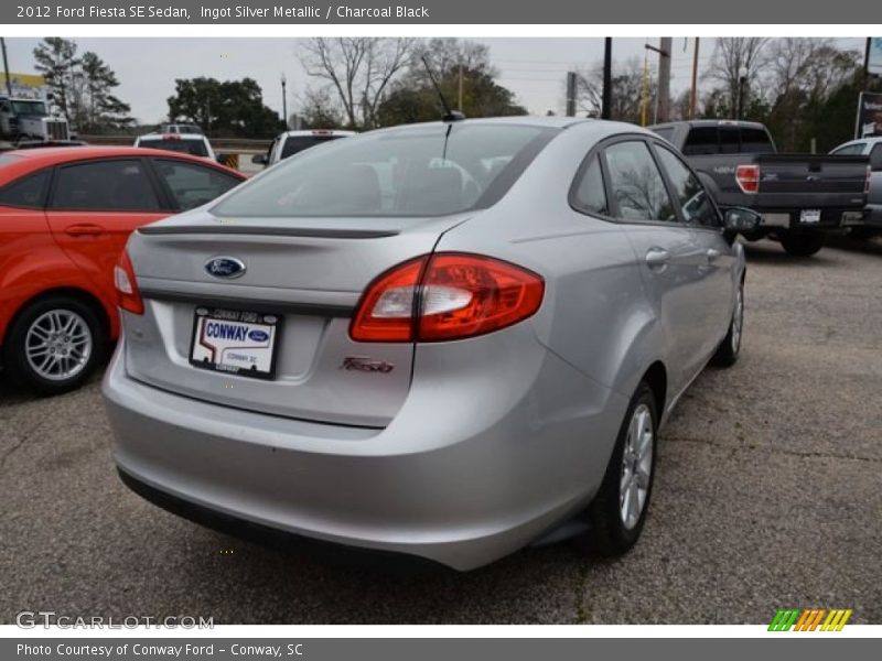 Ingot Silver Metallic / Charcoal Black 2012 Ford Fiesta SE Sedan