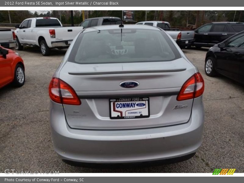 Ingot Silver Metallic / Charcoal Black 2012 Ford Fiesta SE Sedan
