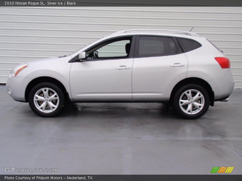 Silver Ice / Black 2010 Nissan Rogue SL