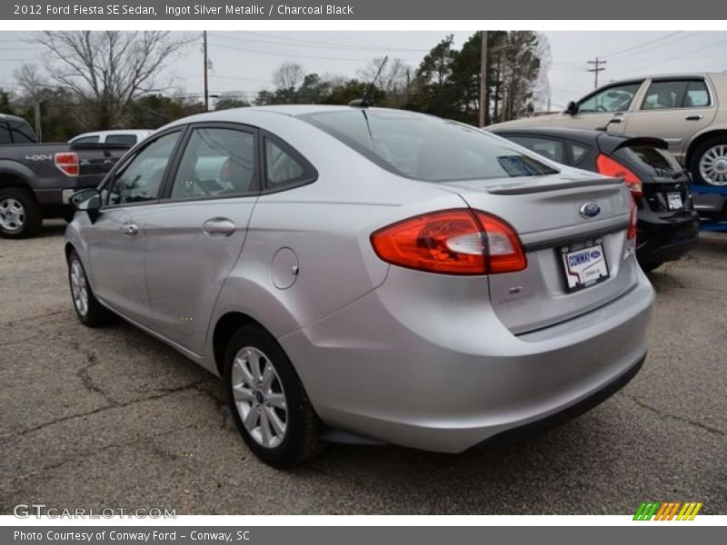 Ingot Silver Metallic / Charcoal Black 2012 Ford Fiesta SE Sedan