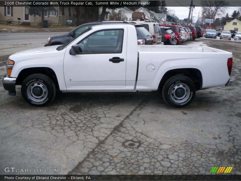 Summit White / Medium Pewter 2008 Chevrolet Colorado Work Truck Regular Cab